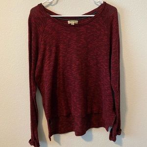 Red and black marbled sweater